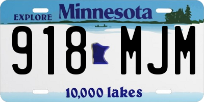 MN license plate 918MJM