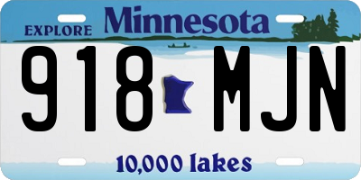 MN license plate 918MJN