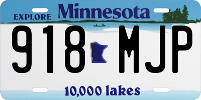 MN license plate 918MJP