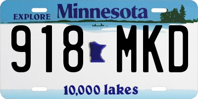 MN license plate 918MKD