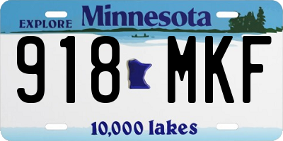 MN license plate 918MKF