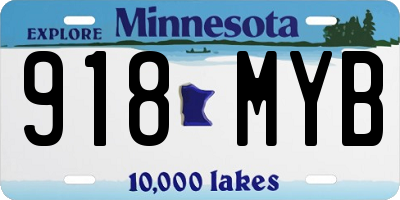 MN license plate 918MYB