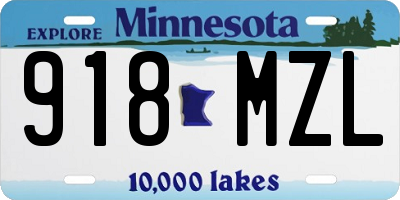 MN license plate 918MZL