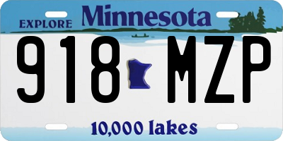 MN license plate 918MZP