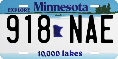 MN license plate 918NAE