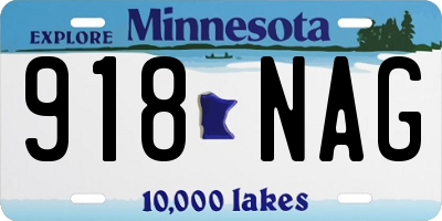 MN license plate 918NAG