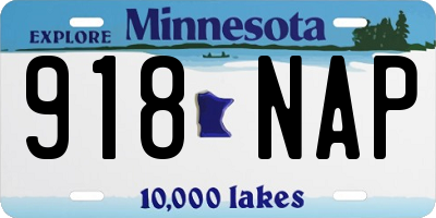 MN license plate 918NAP