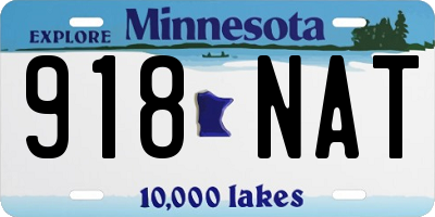 MN license plate 918NAT