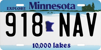 MN license plate 918NAV