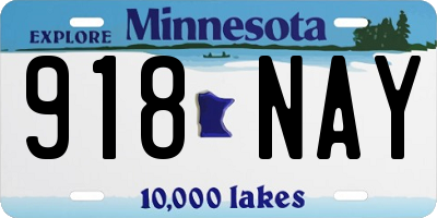 MN license plate 918NAY