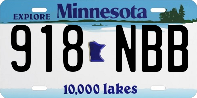MN license plate 918NBB