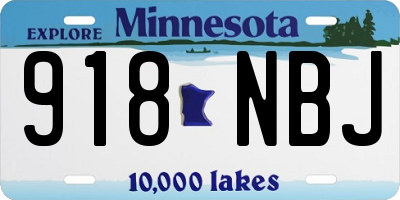MN license plate 918NBJ