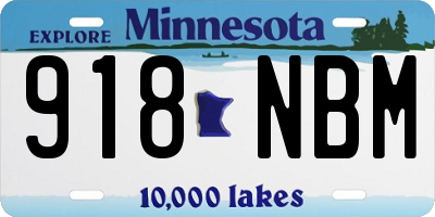 MN license plate 918NBM