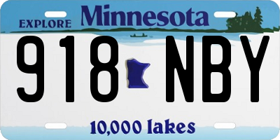 MN license plate 918NBY