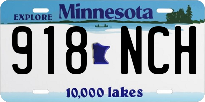MN license plate 918NCH