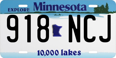 MN license plate 918NCJ