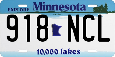 MN license plate 918NCL