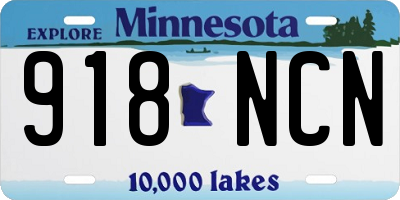MN license plate 918NCN