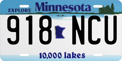 MN license plate 918NCU