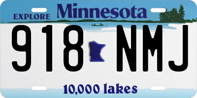 MN license plate 918NMJ