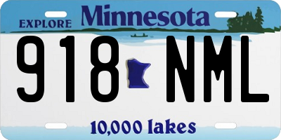 MN license plate 918NML