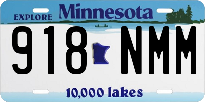 MN license plate 918NMM