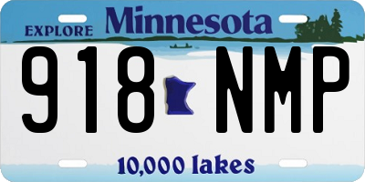MN license plate 918NMP