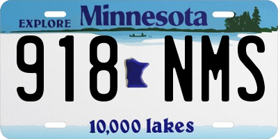 MN license plate 918NMS