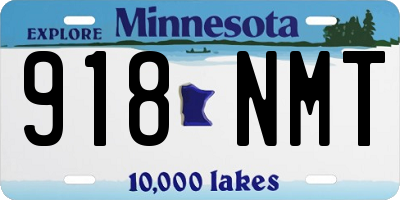 MN license plate 918NMT