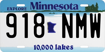 MN license plate 918NMW