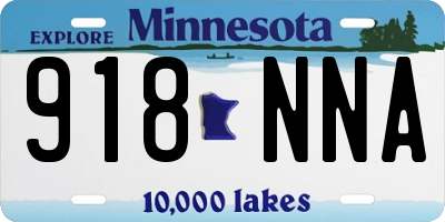 MN license plate 918NNA