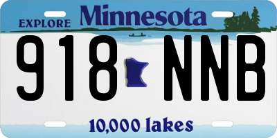 MN license plate 918NNB