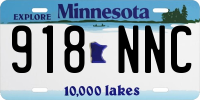 MN license plate 918NNC