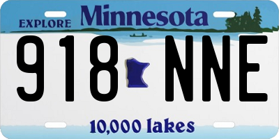 MN license plate 918NNE