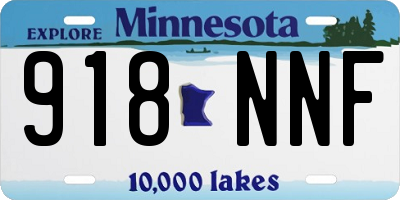 MN license plate 918NNF