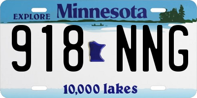 MN license plate 918NNG