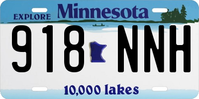MN license plate 918NNH