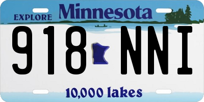 MN license plate 918NNI