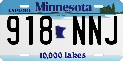 MN license plate 918NNJ