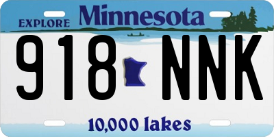 MN license plate 918NNK