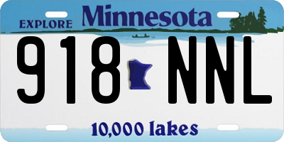 MN license plate 918NNL