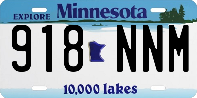 MN license plate 918NNM