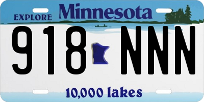 MN license plate 918NNN
