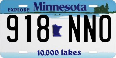 MN license plate 918NNO