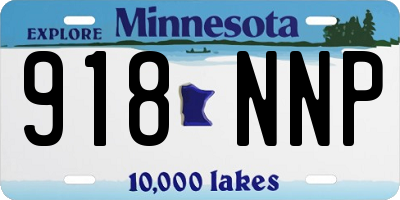 MN license plate 918NNP
