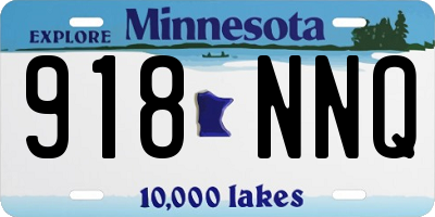MN license plate 918NNQ