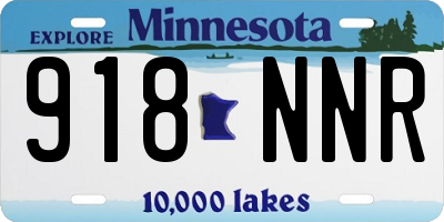 MN license plate 918NNR