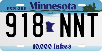 MN license plate 918NNT