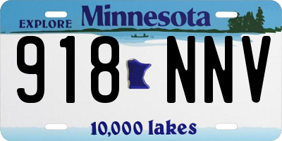 MN license plate 918NNV