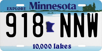 MN license plate 918NNW